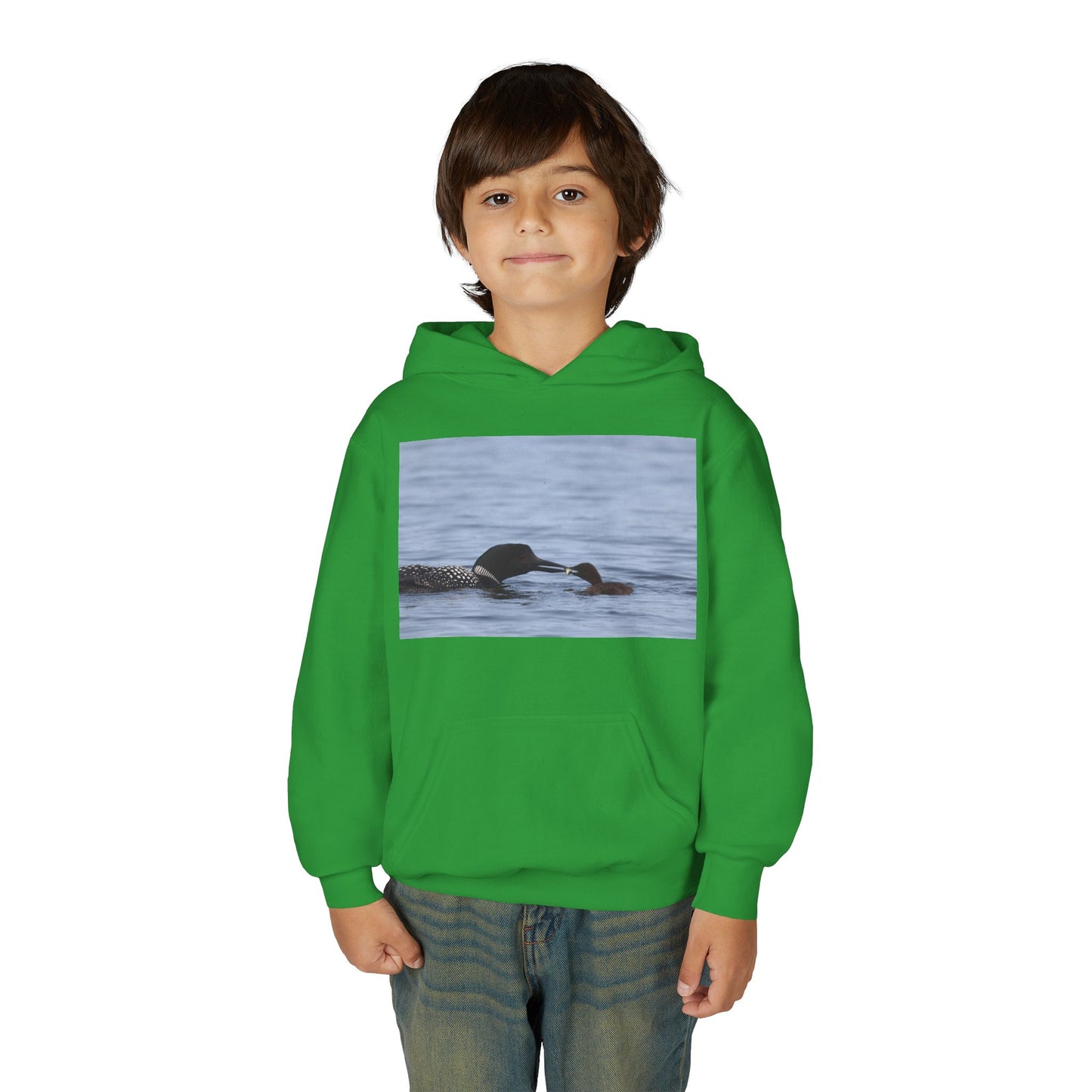 Youth Hoodie with Swimming Otters Photo – Cute River Otter Kids Sweatshirt