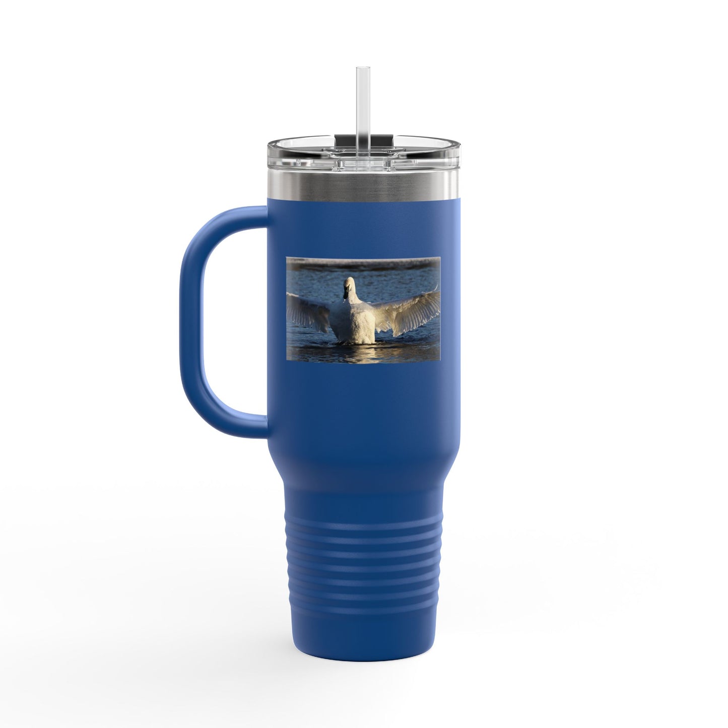 40oz Insulated Travel Mug with Seagull Photo – Large Stainless Steel Tumbler for Beach, Outdoor & Commuting