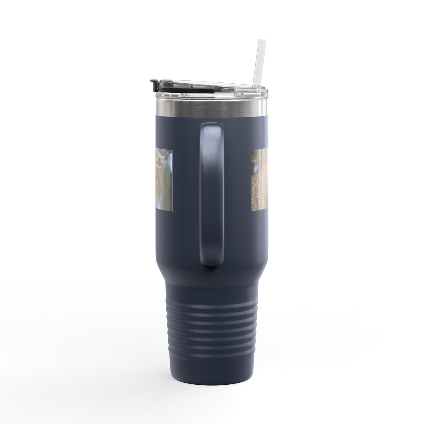 40oz Insulated Travel Mug with Wildcat Photo - Large Thermal Tumbler for Commuting & Outdoors