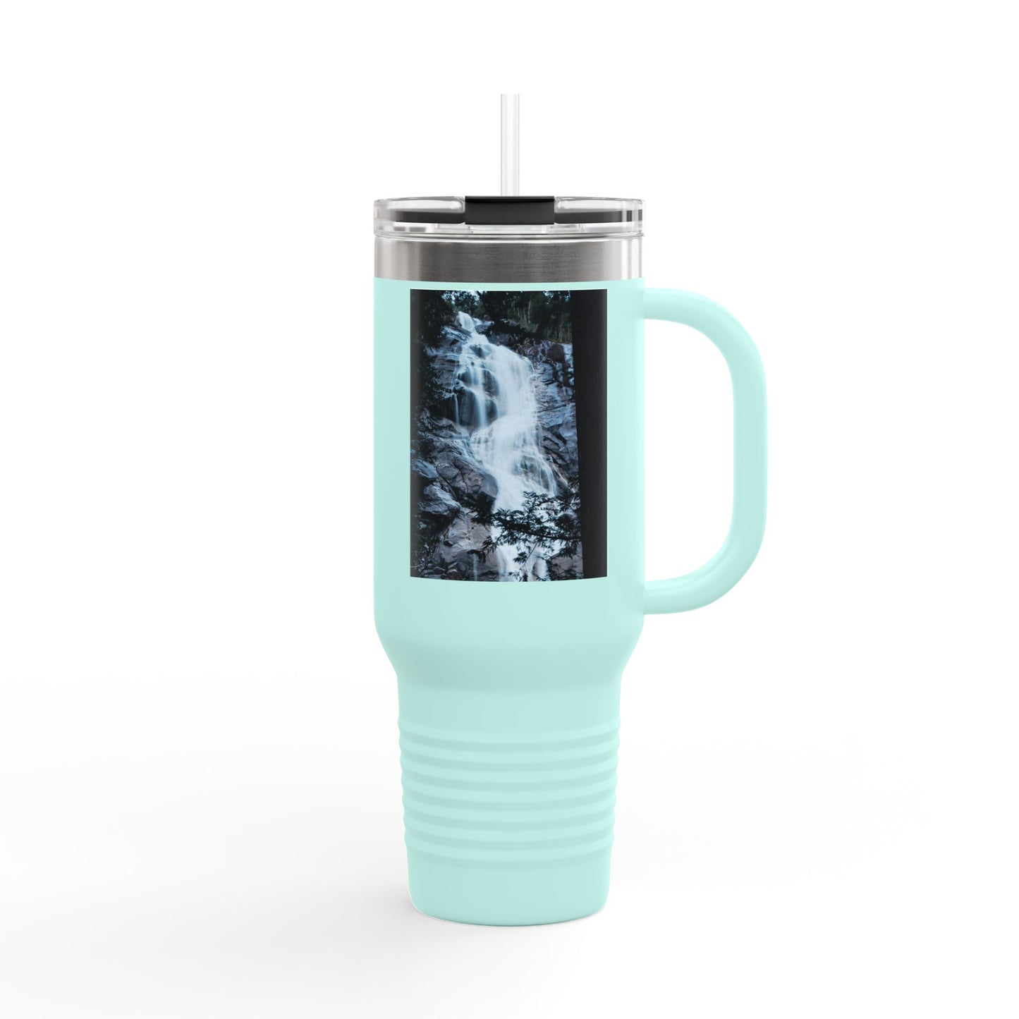 40oz Insulated Travel Mug — Mountain Waterfall Photo Design