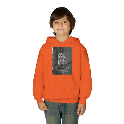 Owl Portrait Youth Hoodie — Realistic Forest Owl Graphic