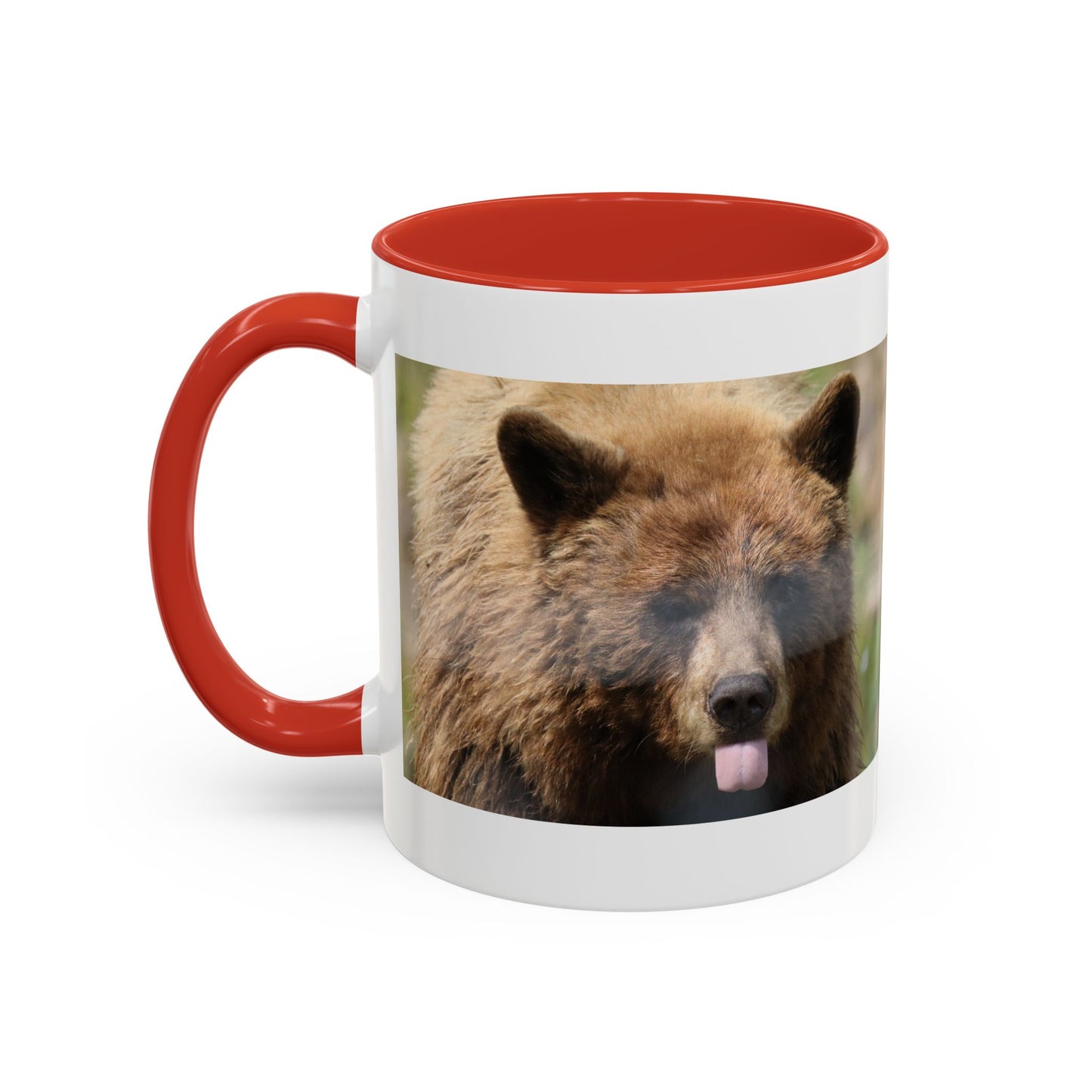 Funny Brown Bear Photo Accent Coffee Mug (11/15 oz)