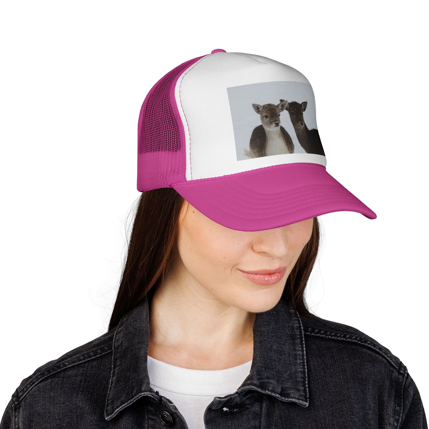 Cute Fawn Trucker Hat – Baby Deer Photo Cap