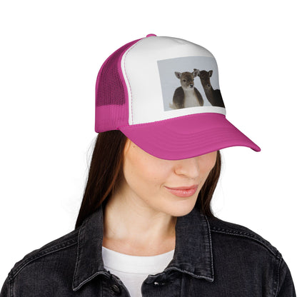 Deer Couple Trucker Cap — Cute Wildlife Snapback Hat