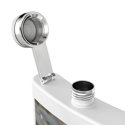6oz Stainless Steel Flask – Sandpiper Wildlife Photo Hip Flask for Birdwatchers
