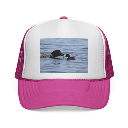 Loon Family Trucker Cap — Waterfowl Wildlife Photo Hat