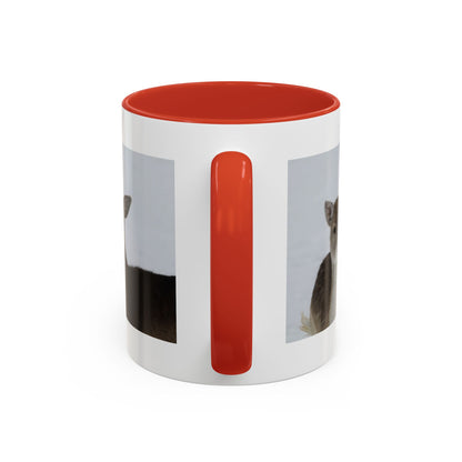 Deer Pair Accent Coffee Mug — Cute Winter Wildlife Ceramic Mug (11/15oz)