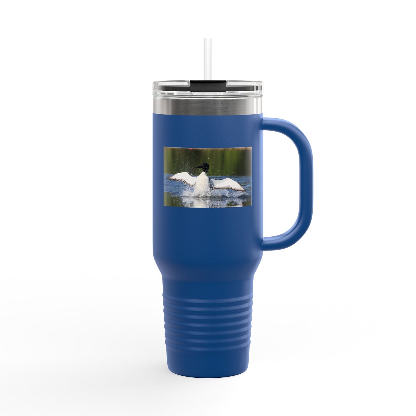40oz Insulated Travel Mug - Black Guillemot Wildlife Photo