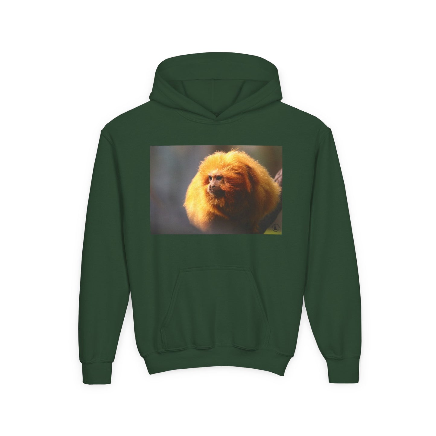 Golden Lion Tamarin Youth Hoodie — Cute Monkey Photo Sweatshirt for Kids