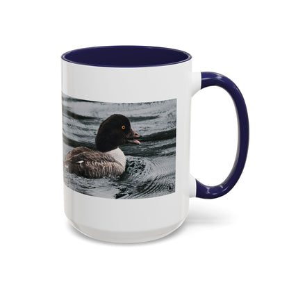 Goldeneye Duck Photo Accent Coffee Mug — Wildlife Nature Lover Gift (11/15 oz)