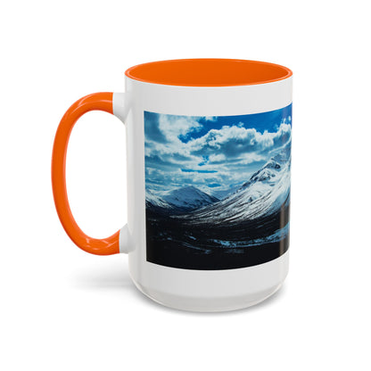 Mountain Landscape Accent Coffee Mug - Snowy Peaks Scenic 11/15oz