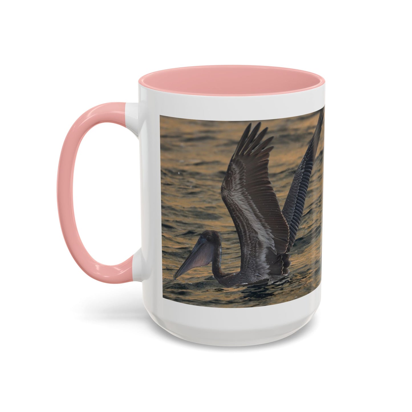 Pelican Sunrise Accent Coffee Mug — 11/15oz Ceramic Mug for Bird Lovers