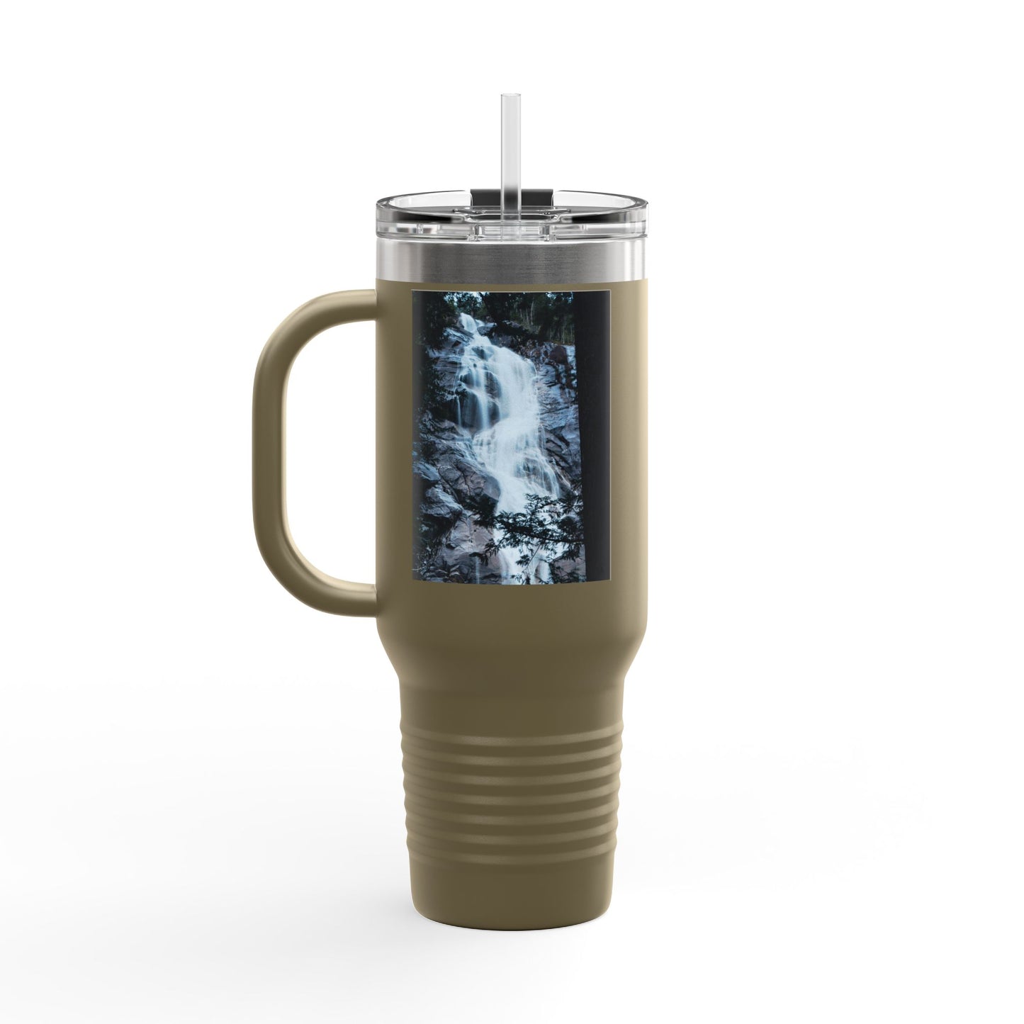 40oz Insulated Travel Mug — Mountain Waterfall Photo Design