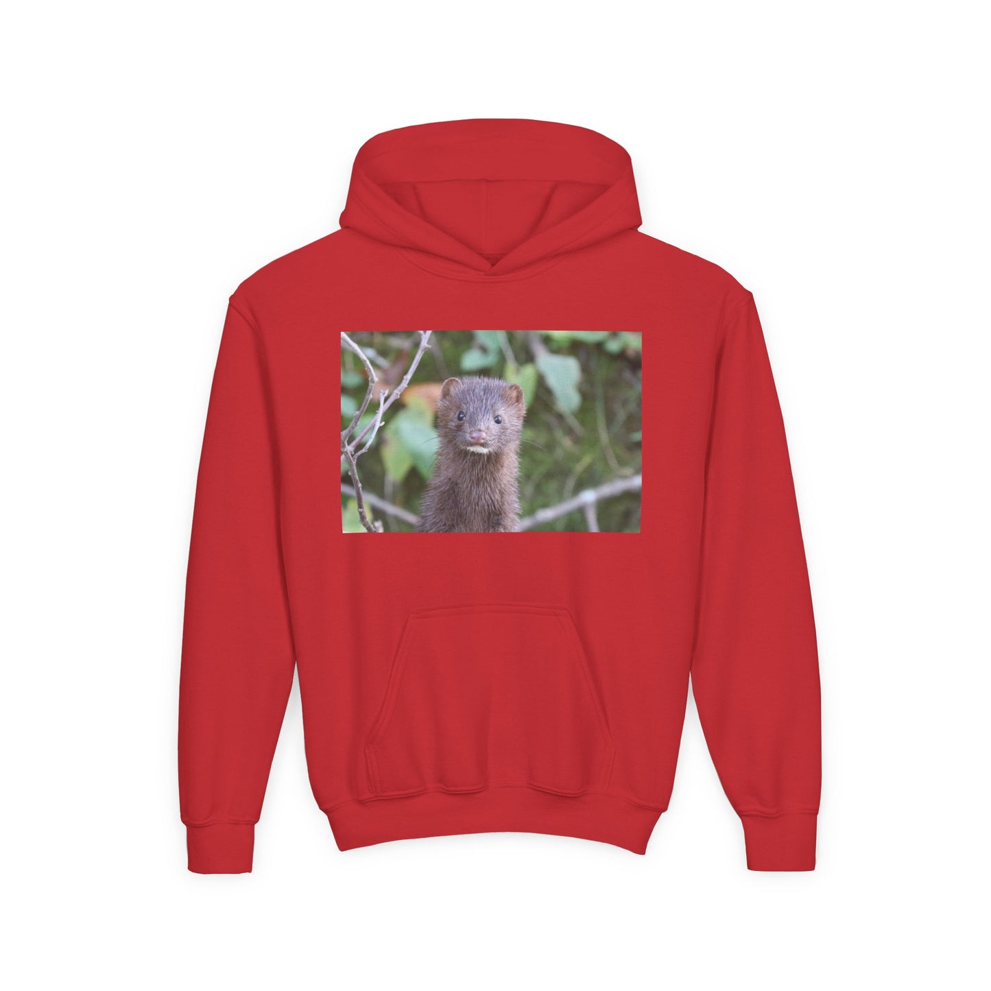 Otter Portrait Youth Hoodie — Cute Nature Animal Sweatshirt for Kids
