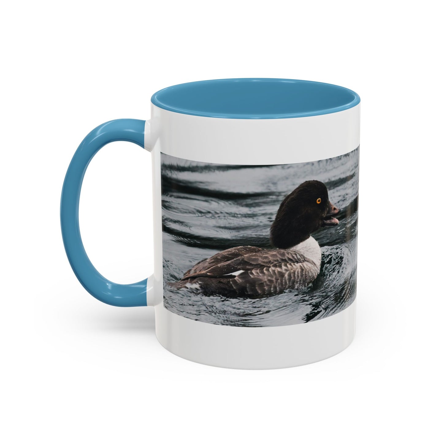 Goldeneye Duck Photo Accent Coffee Mug — Wildlife Nature Lover Gift (11/15 oz)