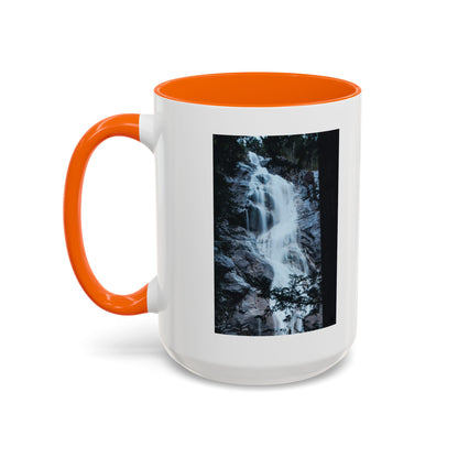 Waterfall Photo Accent Coffee Mug – Scenic Nature Travel Gift (11/15oz)