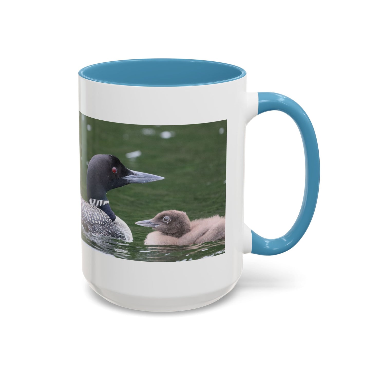 Loon Family Accent Coffee Mug – Wildlife Photo Tea Mug (11/15 oz)