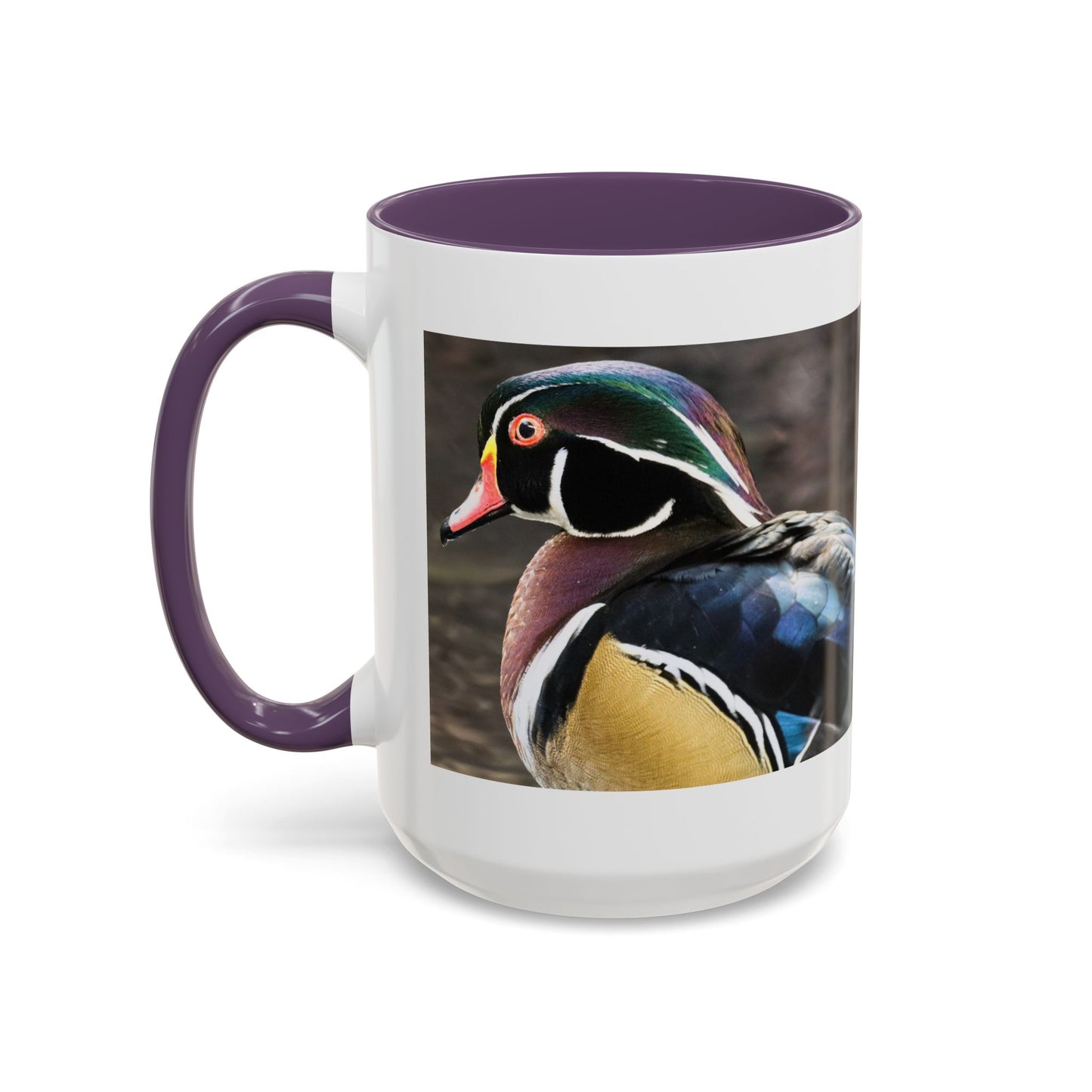 Wood Duck Accent Coffee Mug — Colorful Waterfowl Photo Mug (11/15 oz)
