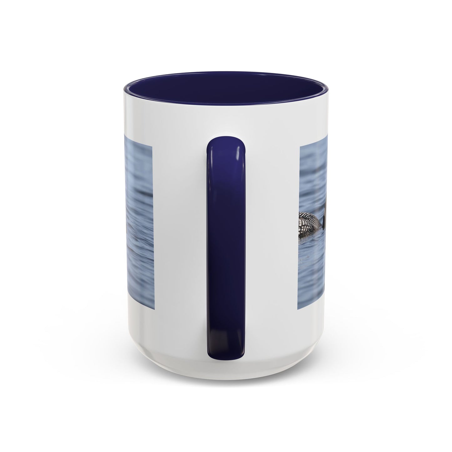 Loon Family Accent Coffee Mug — Scenic Lake Bird Photography (11/15oz)