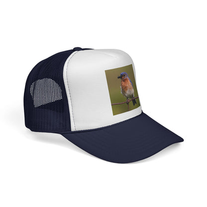 Eastern Bluebird Trucker Cap — Vintage Nature Hat for Birdwatchers