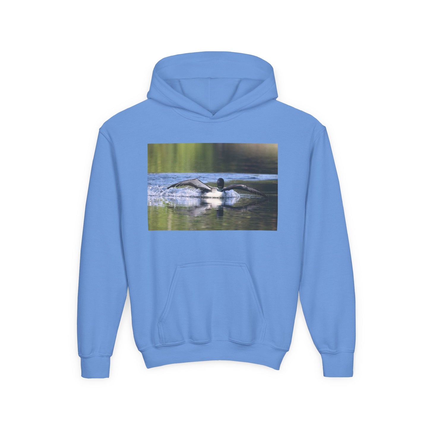Youth Hoodie with Swimming Otter Photo – Cute Wildlife Kids Sweatshirt