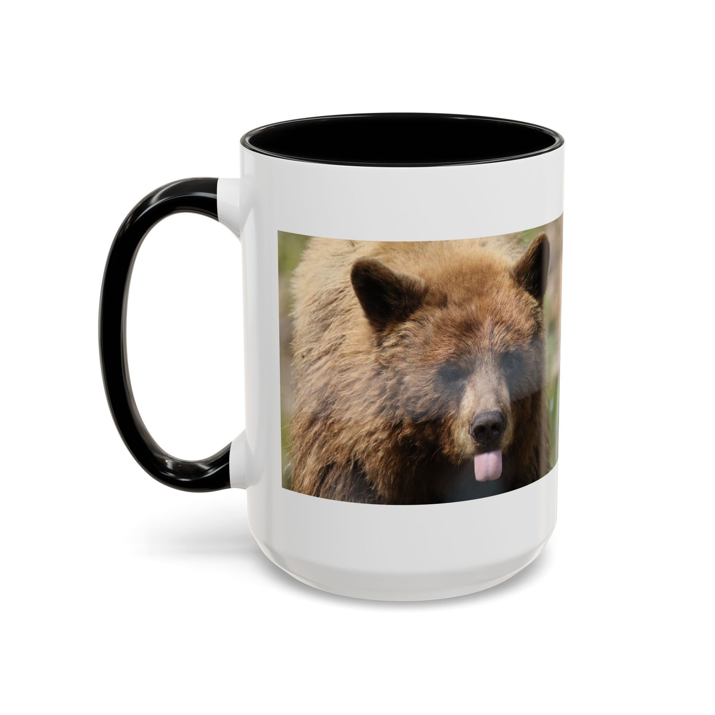 Funny Brown Bear Photo Accent Coffee Mug (11/15 oz)