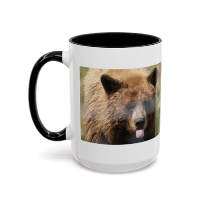 Funny Brown Bear Photo Accent Coffee Mug (11/15 oz)