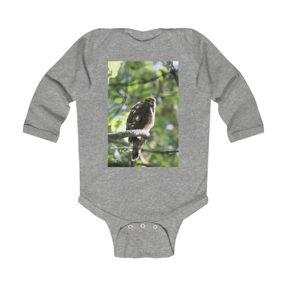Baby Bodysuit with Perched Hawk Photo - Nature Infant Long Sleeve Onesie
