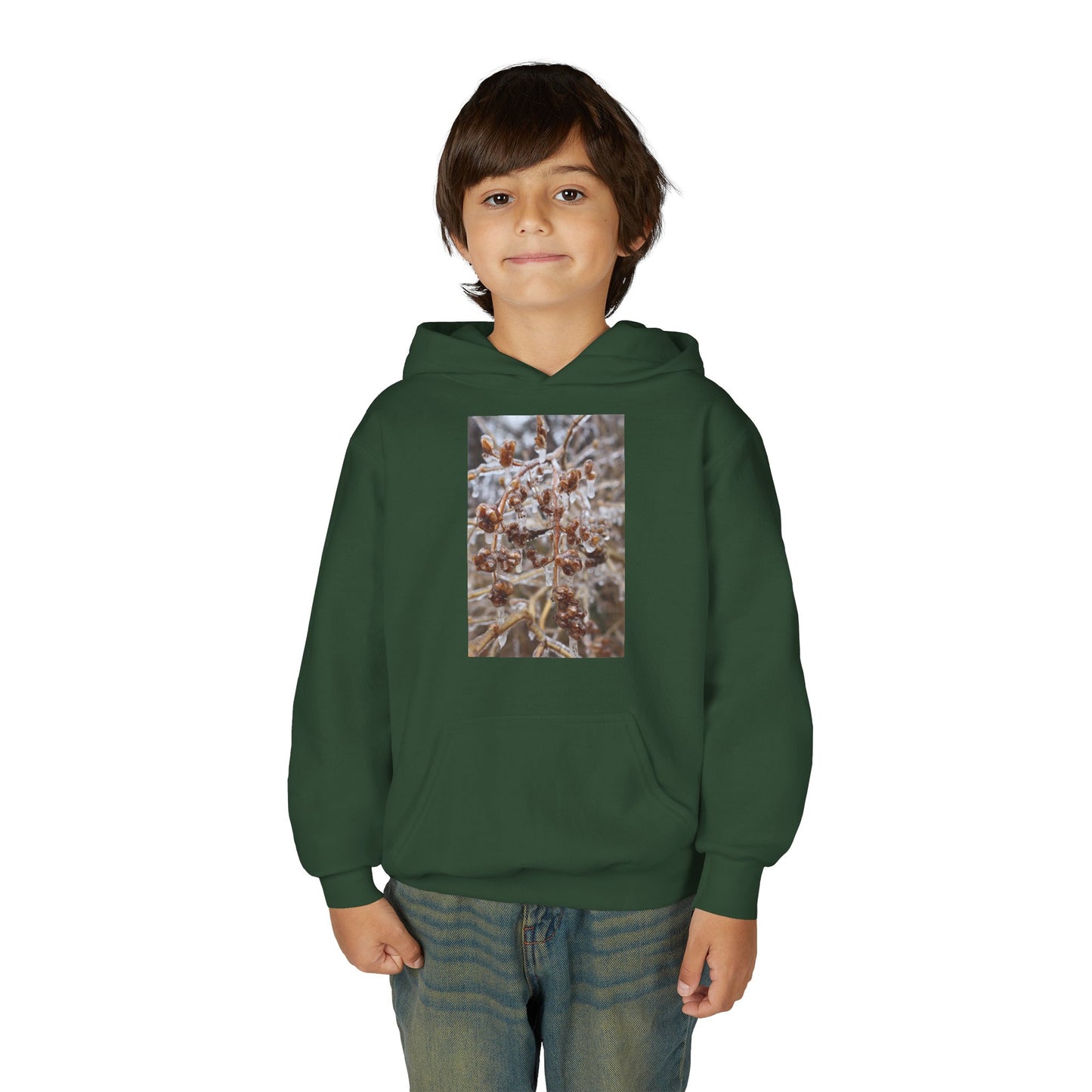 Youth Hoodie — Frosted Winter Berries Photo Print