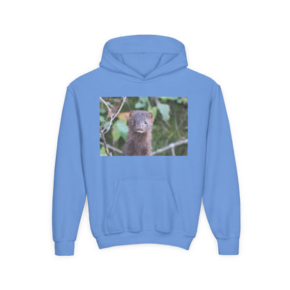 Otter Portrait Youth Hoodie — Cute Nature Animal Sweatshirt for Kids