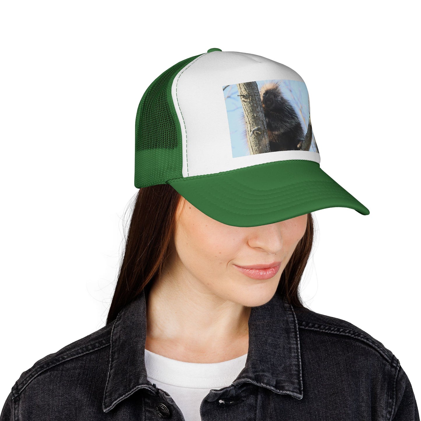 Porcupine Photo Trucker Cap - Cute Wildlife Hat for Nature Lovers
