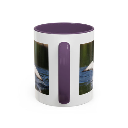 Loons Taking Off Accent Coffee Mug — Wildlife Nature Bird Lover Gift
