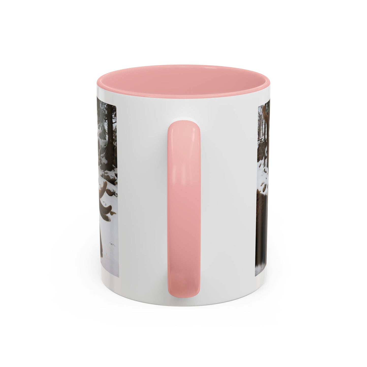 Elk in Snow Accent Coffee Mug — Nature Wildlife Photo Mug (11/15oz)