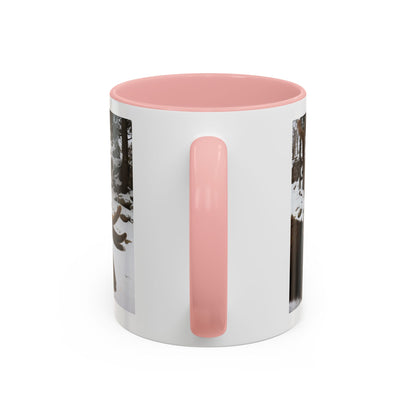 Elk in Snow Accent Coffee Mug — Nature Wildlife Photo Mug (11/15oz)