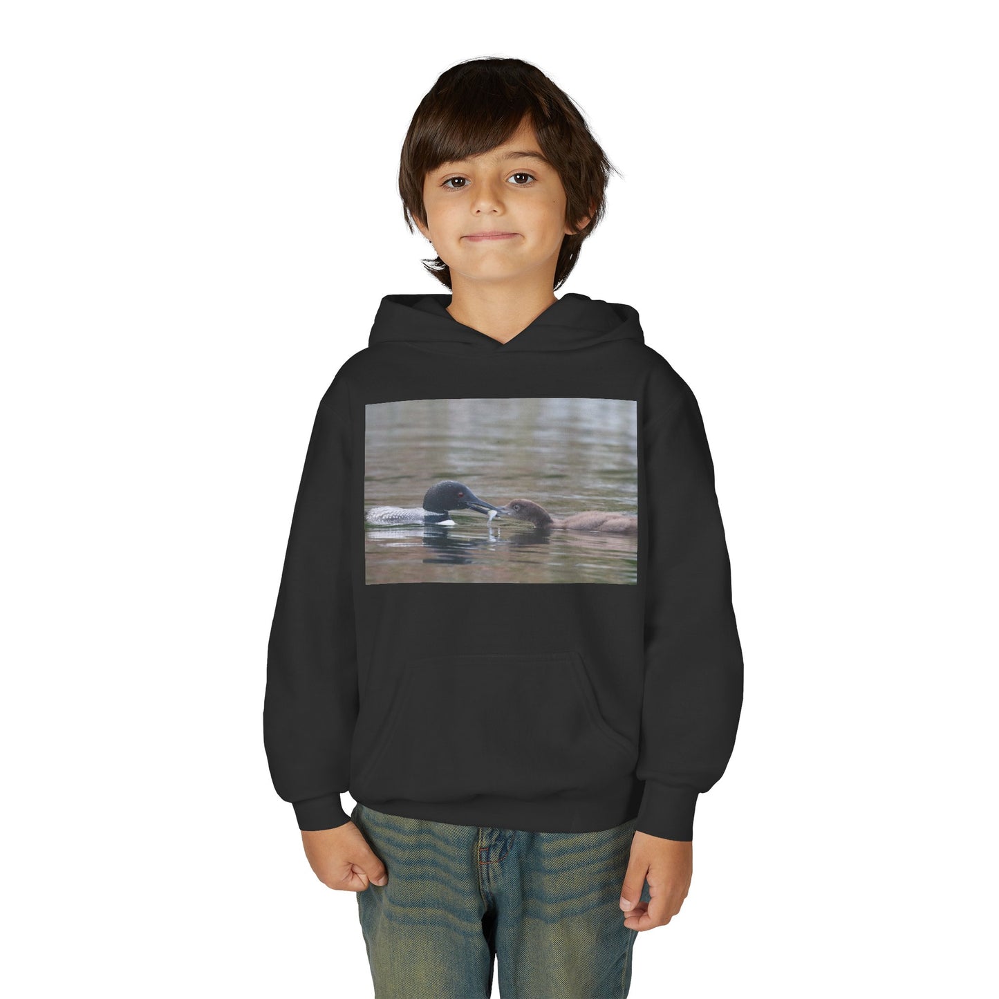 Youth Hoodie — Swimming Ducks Nature Photo Sweatshirt