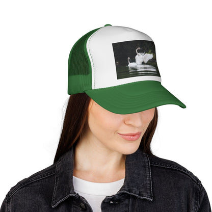 Swan Photo Trucker Cap — Wildlife Nature Hat