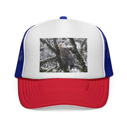 Eagle in Snow Trucker Cap