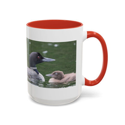 Loon Family Accent Coffee Mug – Wildlife Photo Tea Mug (11/15 oz)