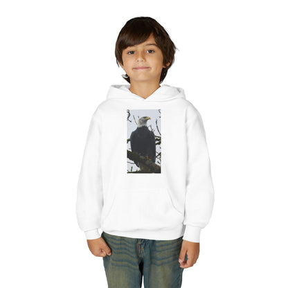 Youth Hoodie with Bald Eagle Photo – Patriotic Kids Pullover