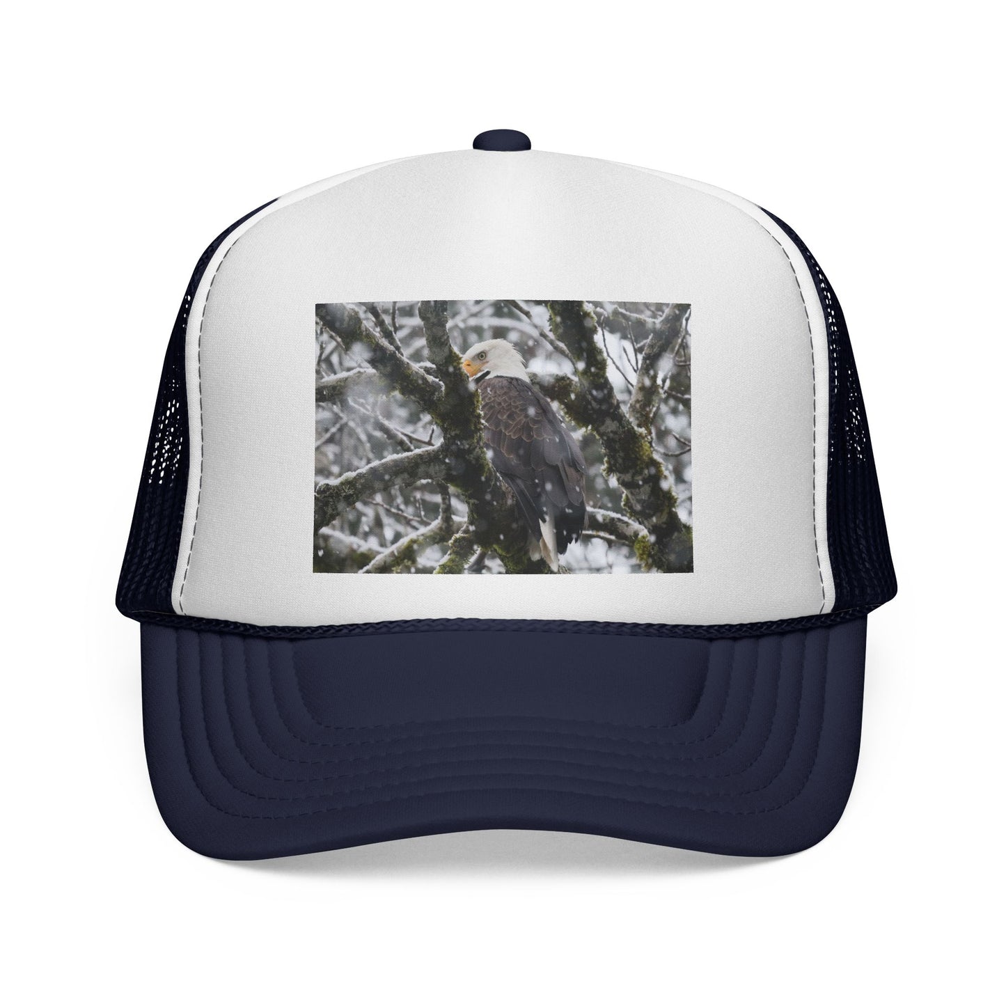 Eagle in Snow Trucker Cap