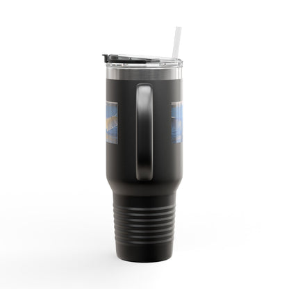 40oz Insulated Travel Mug with Seagull Photo – Large Stainless Steel Tumbler for Beach, Outdoor & Commuting