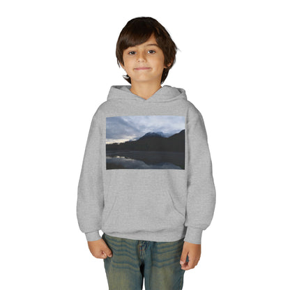 Youth Hoodie with Serene Mountain Lake Photo - Cozy Outdoor Nature Pullover