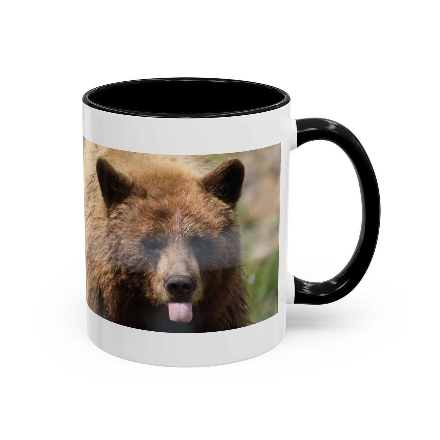 Funny Brown Bear Photo Accent Coffee Mug (11/15 oz)