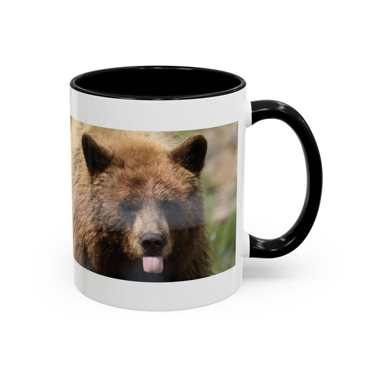 Funny Brown Bear Photo Accent Coffee Mug (11/15 oz)