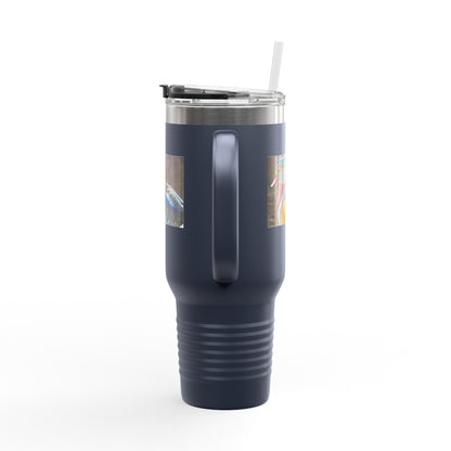 Wood Duck 40oz Insulated Travel Mug — Large Stainless Tumbler with Handle