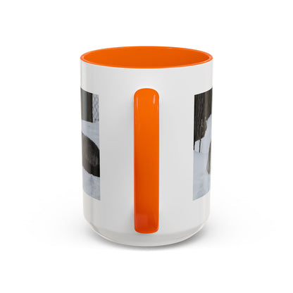 Wolf Pair Accent Coffee Mug – Winter Wildlife Photo Mug (11/15 oz)