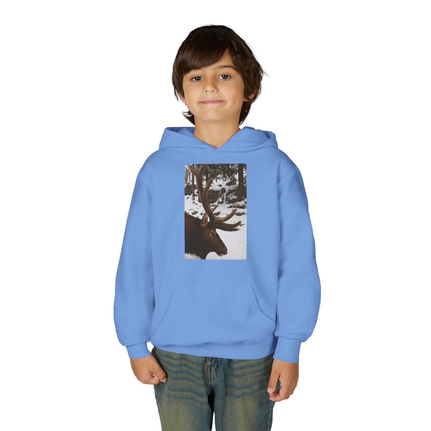 Moose Portrait Hoodie | Youth Hooded Sweatshirt