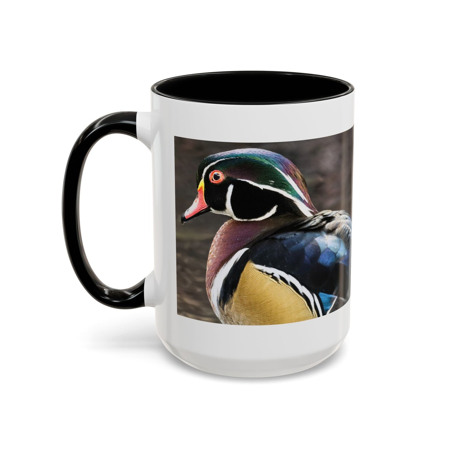 Wood Duck Accent Coffee Mug — Colorful Waterfowl Photo Mug (11/15 oz)