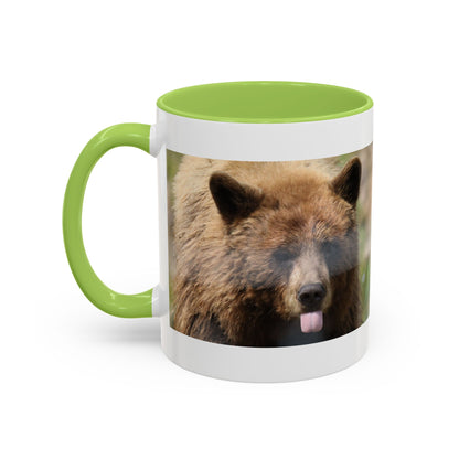 Funny Brown Bear Photo Accent Coffee Mug (11/15 oz)
