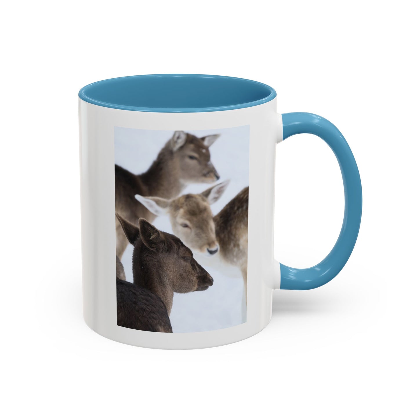 Deer Herd Accent Coffee Mug — Wildlife Photo Ceramic Mug (11/15oz)